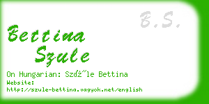 bettina szule business card